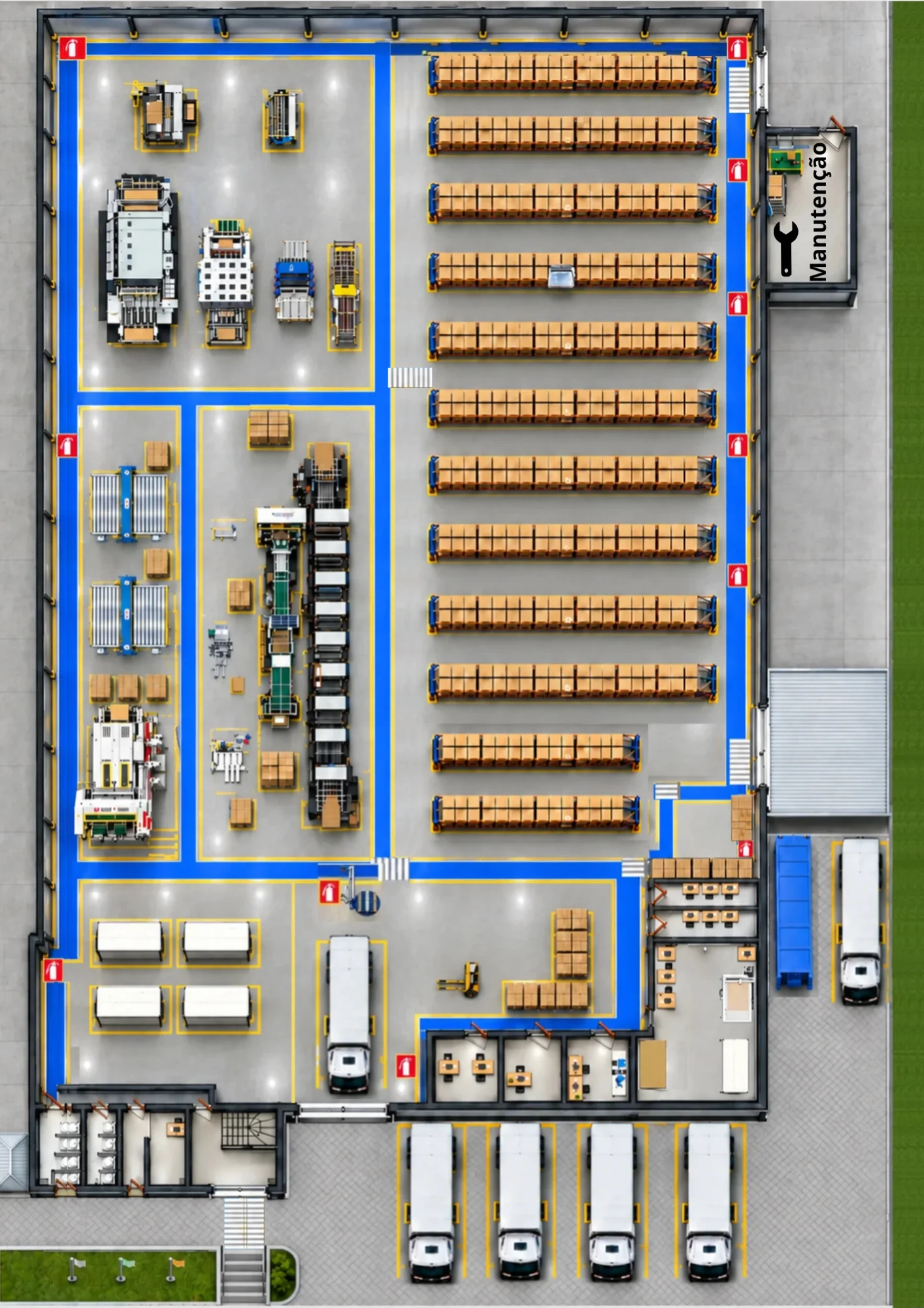 Mapa da fabrica UP Pack